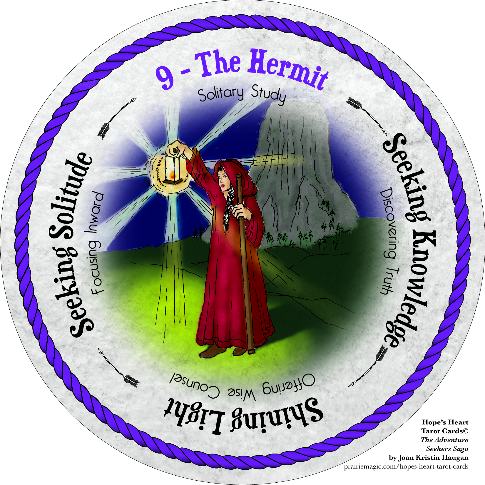 9 - The Hermit - Hope's Heart Tarot™